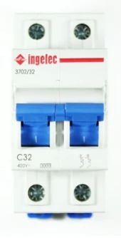 DISJONCTEUR SUR RAIL 2P 32A INGELEC